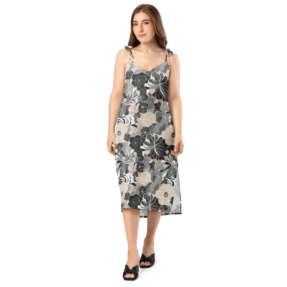 Chalk Bloom on Slip Dress — Front