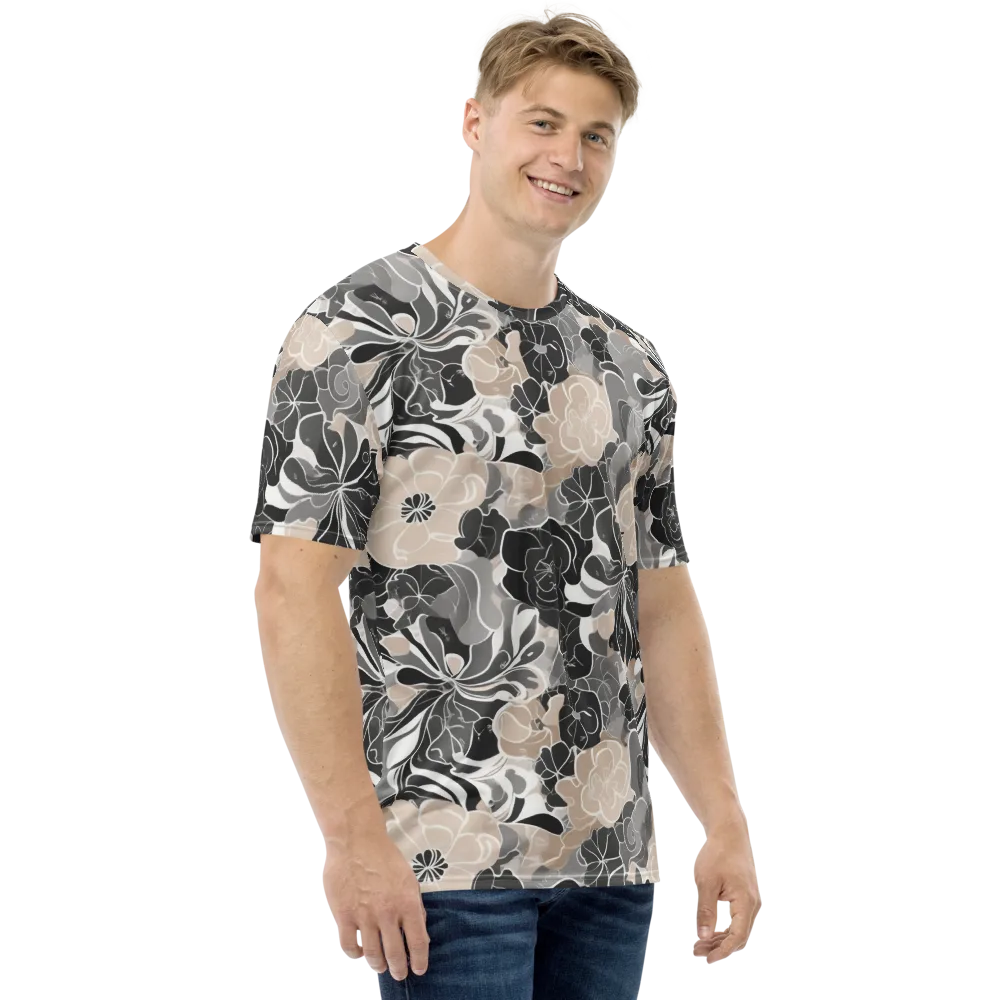 Chalk Bloom on Men's Crew Neck T-Shirt — Right