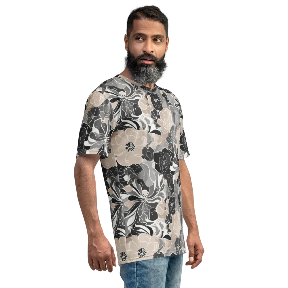 Chalk Bloom on Men's Crew Neck T-Shirt — Right