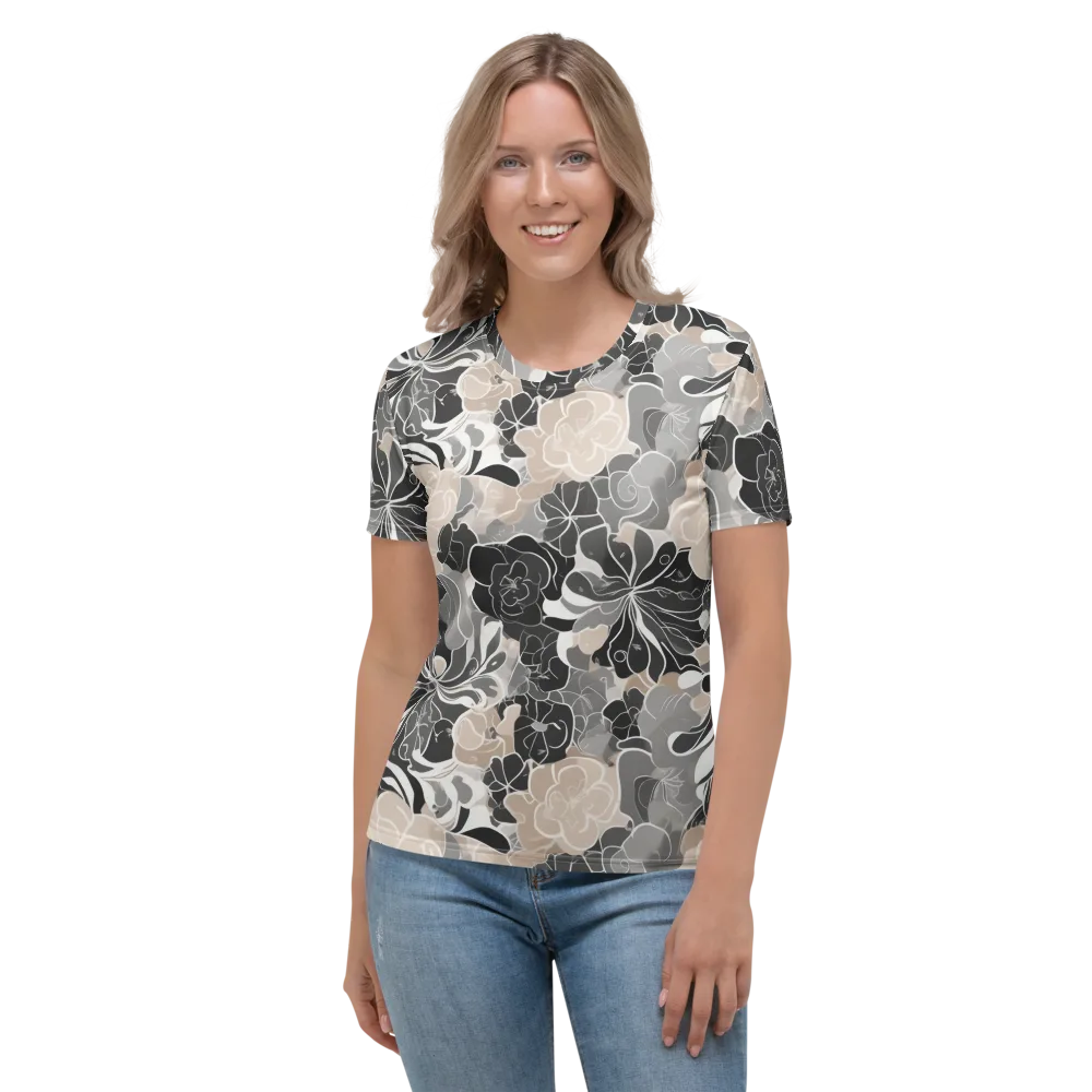 Chalk Bloom on Women's Crew Neck T-Shirt — Front