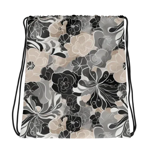 Chalk Bloom on a Drawstring Bag