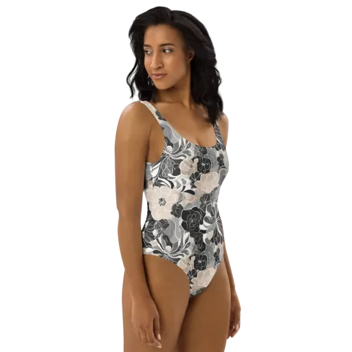 Chalk Bloom on a One-Piece Swimsuit
