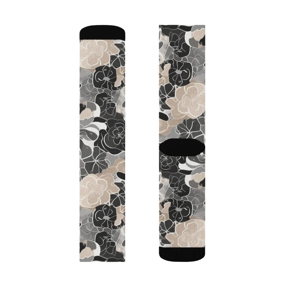 Chalk Bloom on Socks — Left Sock