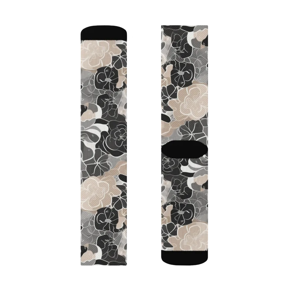 Chalk Bloom on Socks — Right Sock