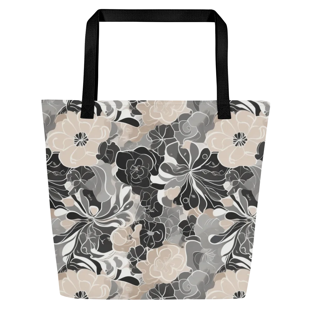 Chalk Bloom on Large Tote Bag W/ Pocket — Front
