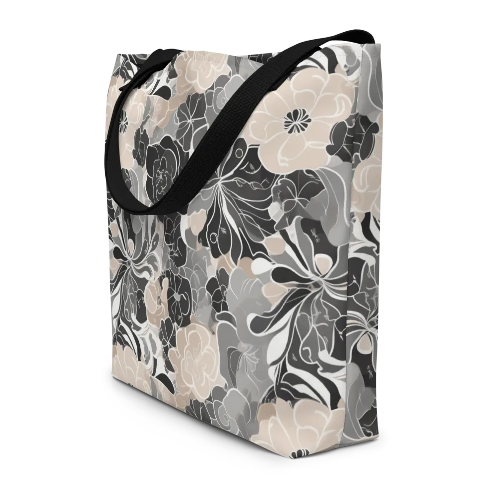 Chalk Bloom on Large Tote Bag W/ Pocket — Front