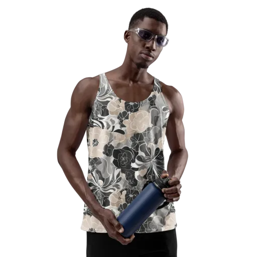 Chalk Bloom on a Men's Tank Top