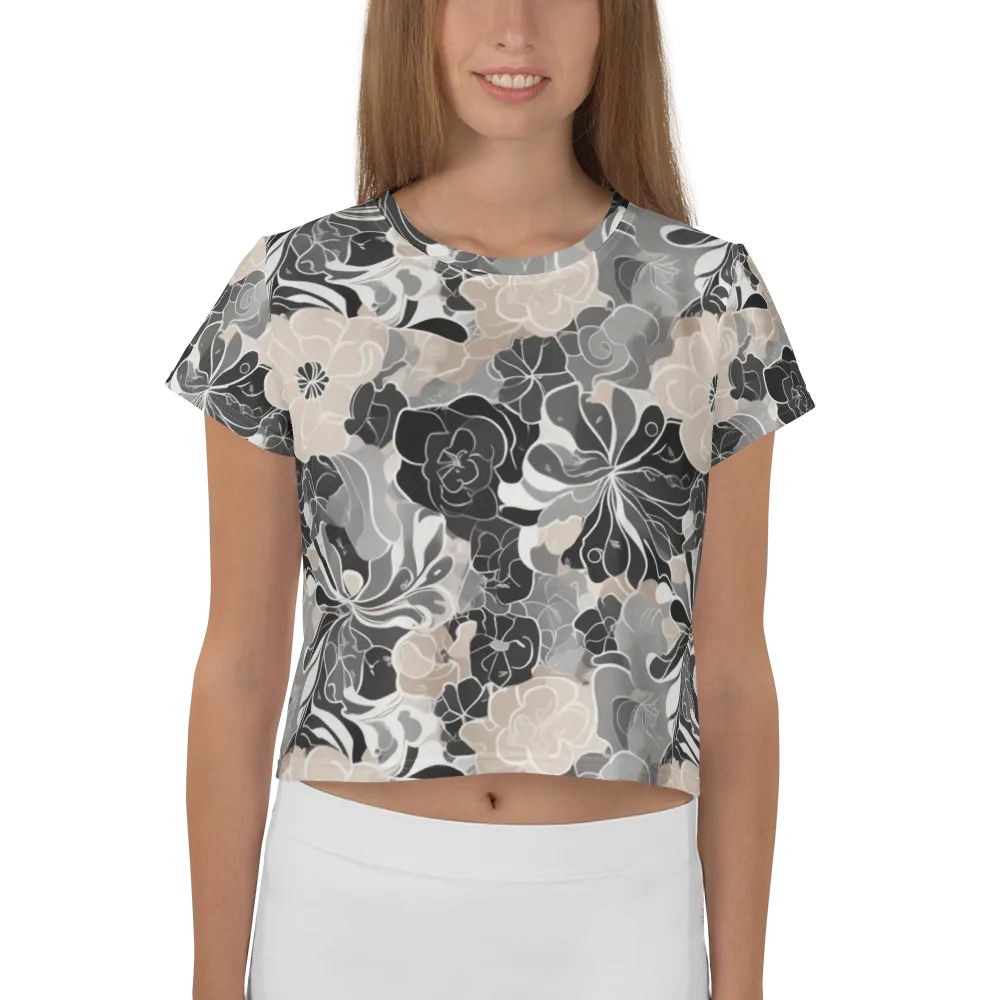 Chalk Bloom on Crop Tee — Front