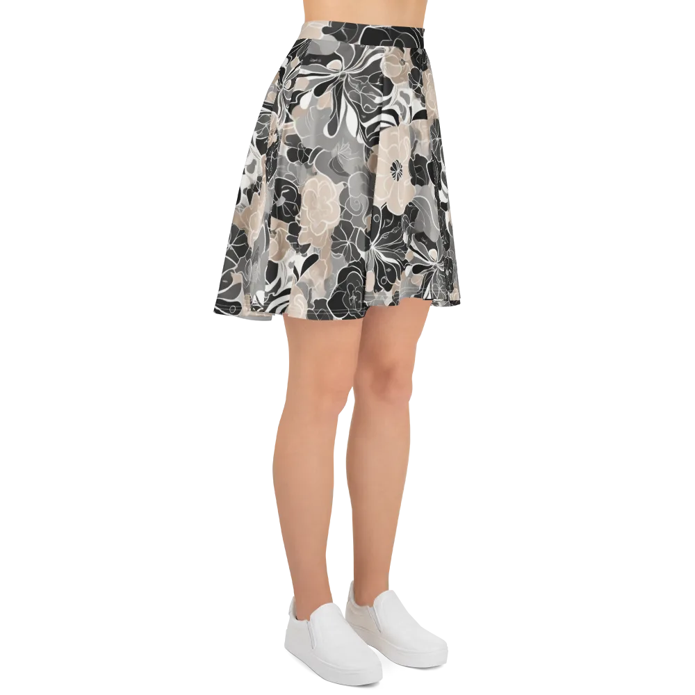 Chalk Bloom on Skater Skirt — Right