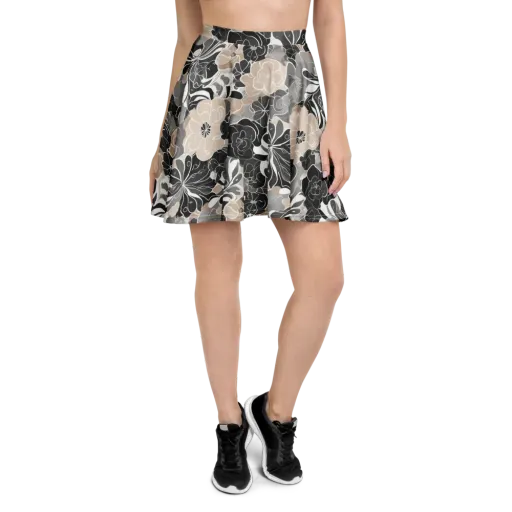 Chalk Bloom on a Skater Skirt