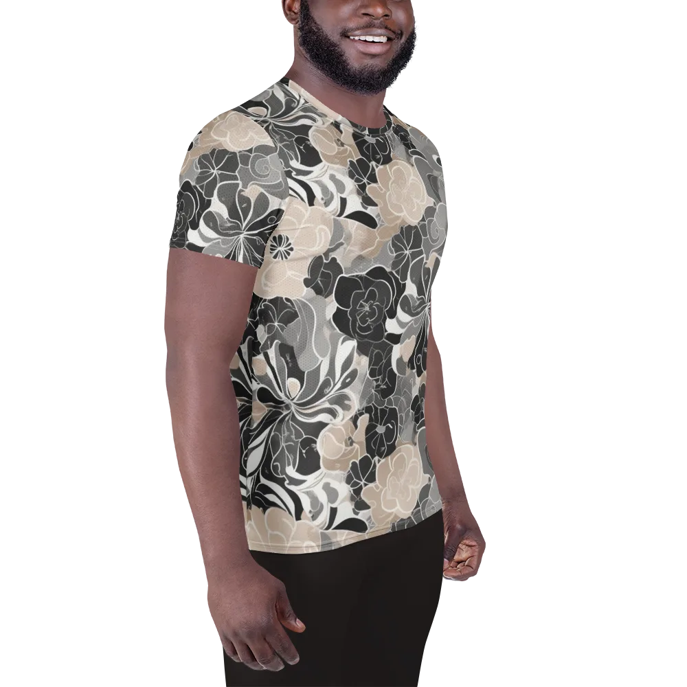 Chalk Bloom on Men's Athletic T-Shirt — Right