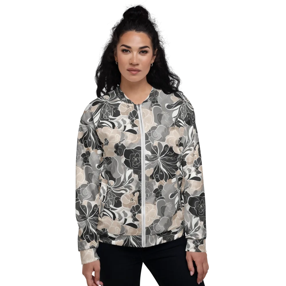 Chalk Bloom on Bomber Jacket — Front