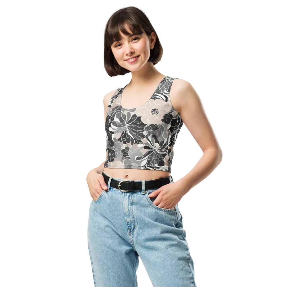 Chalk Bloom on Crop Top — Front