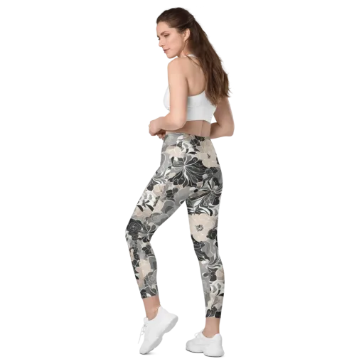 Chalk Bloom on a Leggings with Pockets