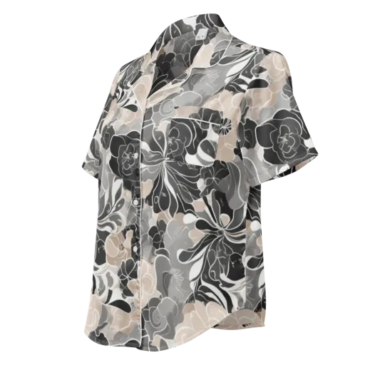 Chalk Bloom on a Women's Short Sleeve Pajama Top