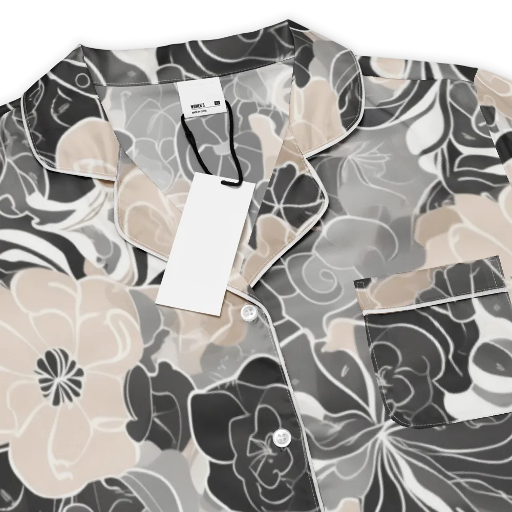 Chalk Bloom on Women's Short Sleeve Pajama Top — Product details