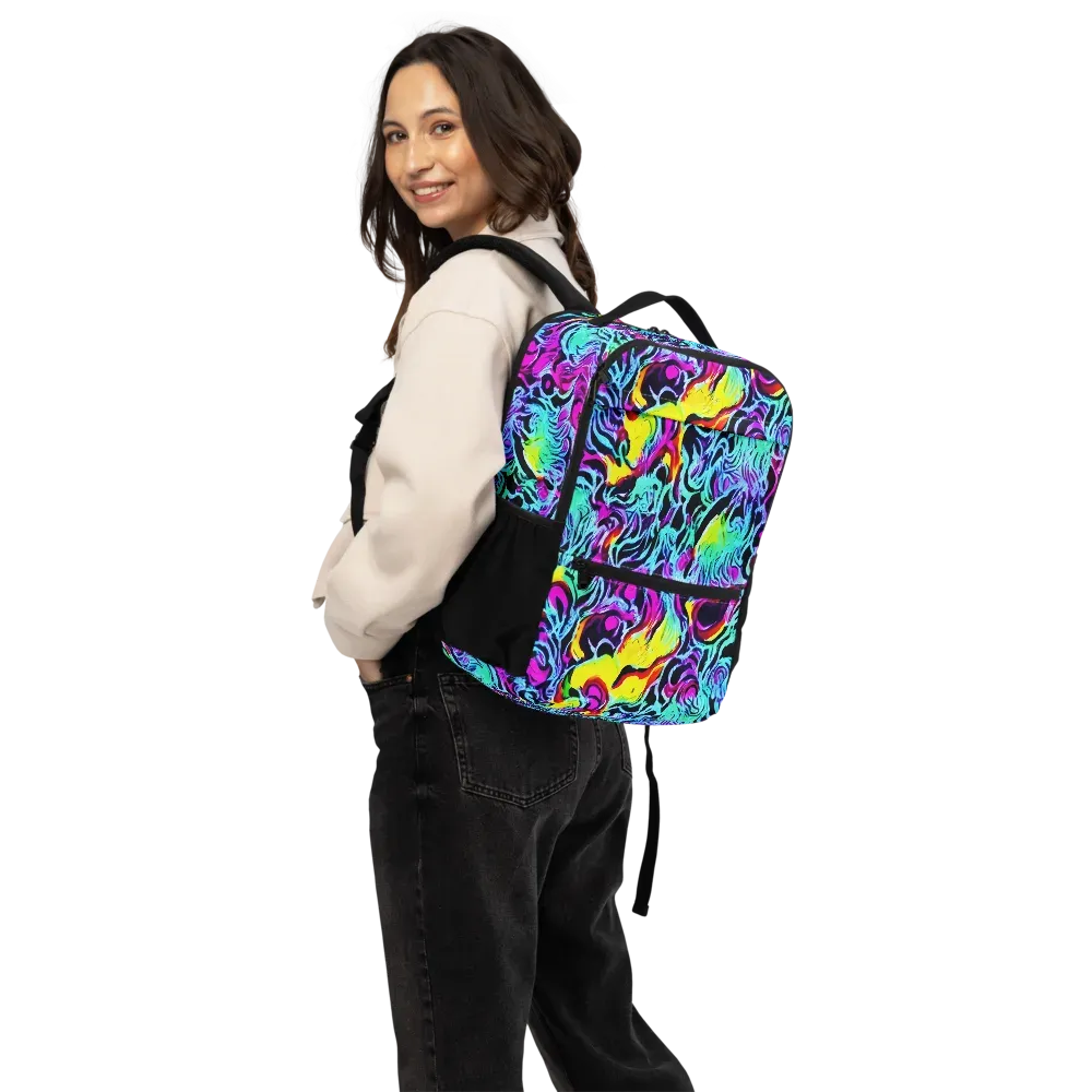 Fluoro Fever on Utility Backpack — Back