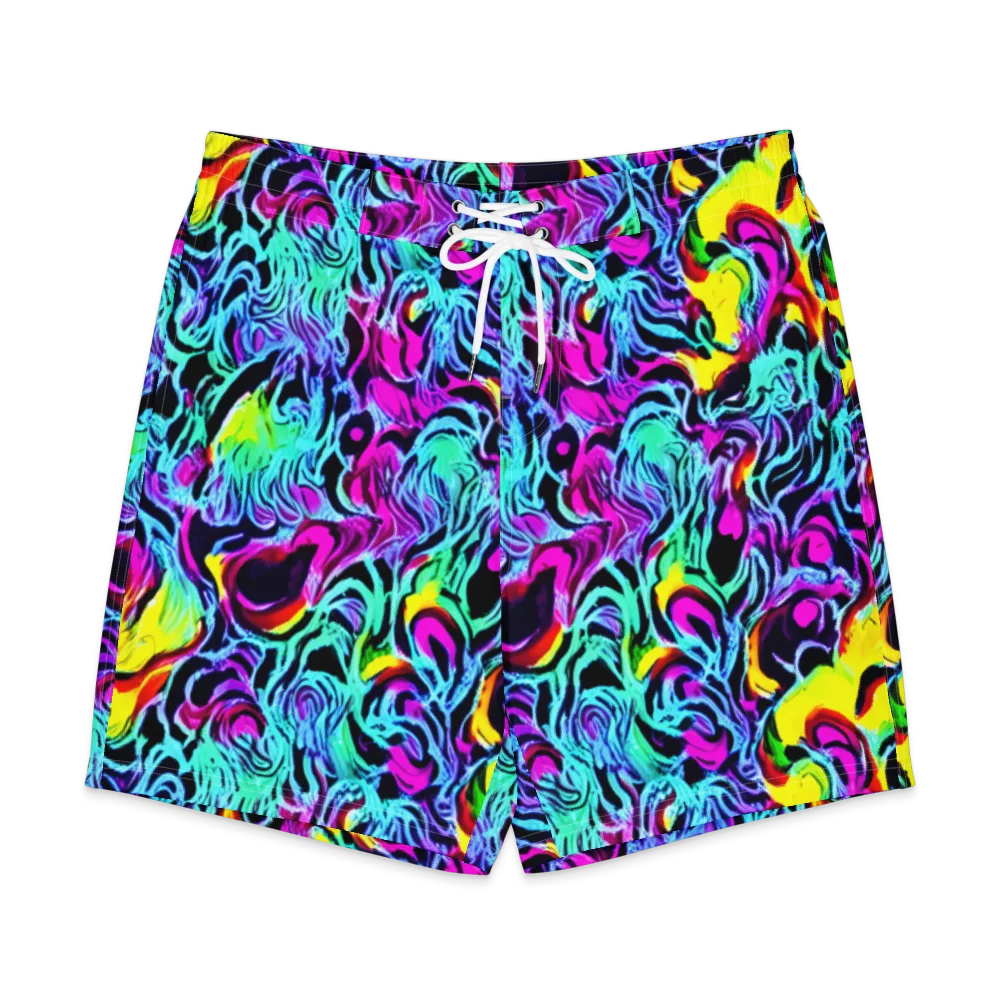 Fluoro Fever on Men's Board Shorts — Front