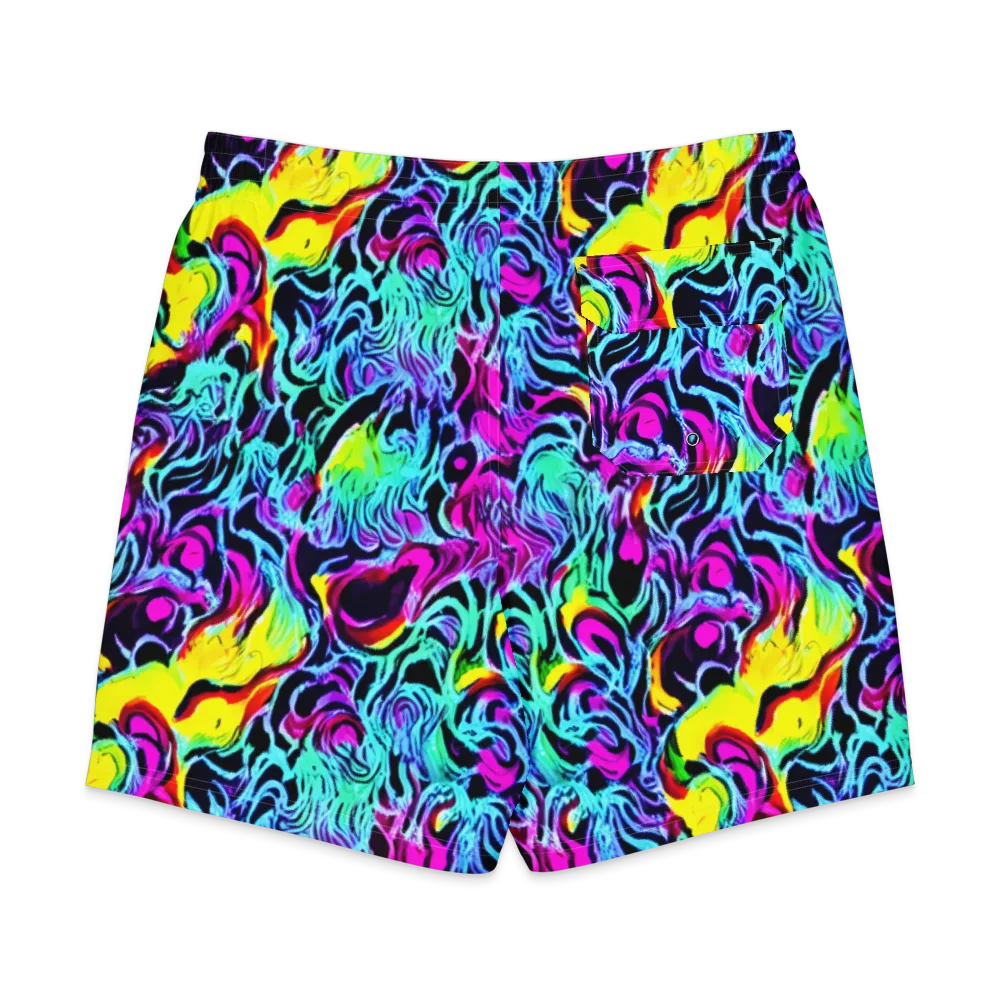 Fluoro Fever on Men's Board Shorts — Back