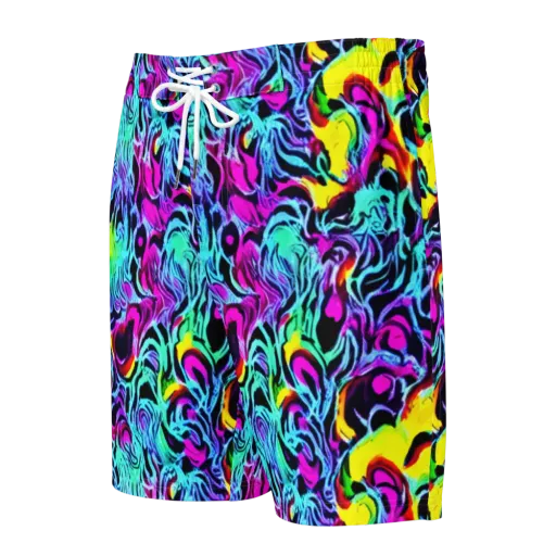Fluoro Fever on a Men's Board Shorts