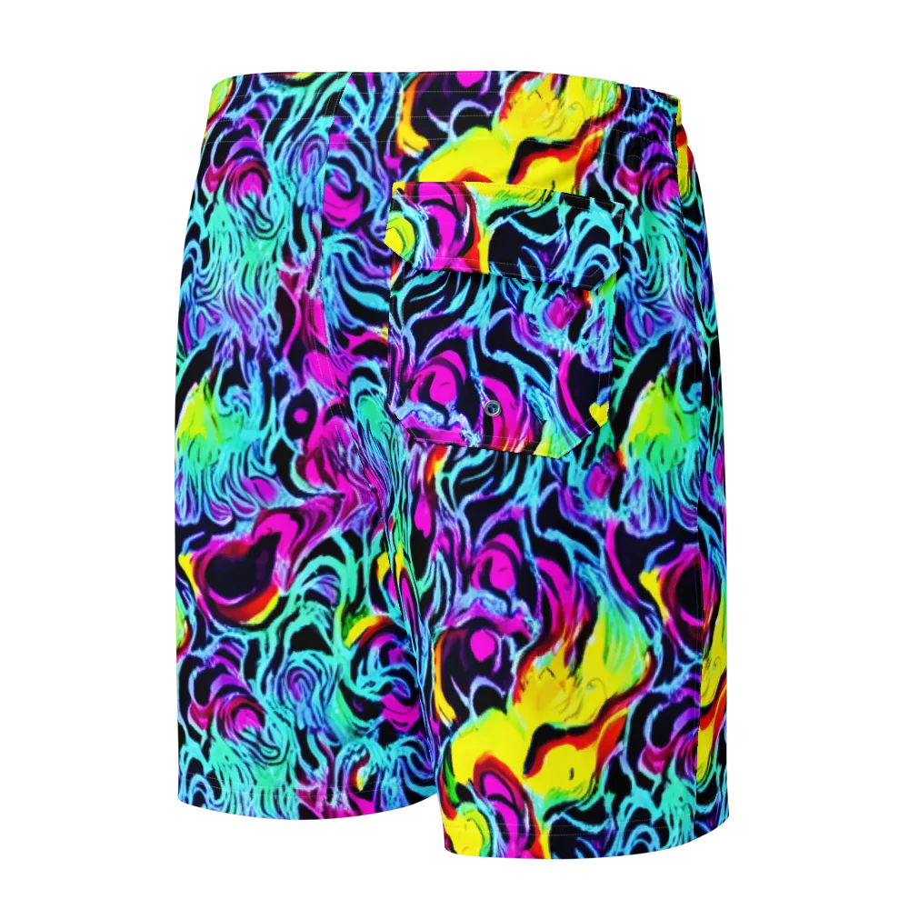 Fluoro Fever on Men's Board Shorts — Back