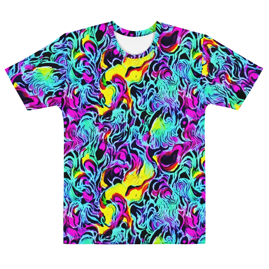 Fluoro Fever on Men's Cotton Crew Neck T-Shirt — Front