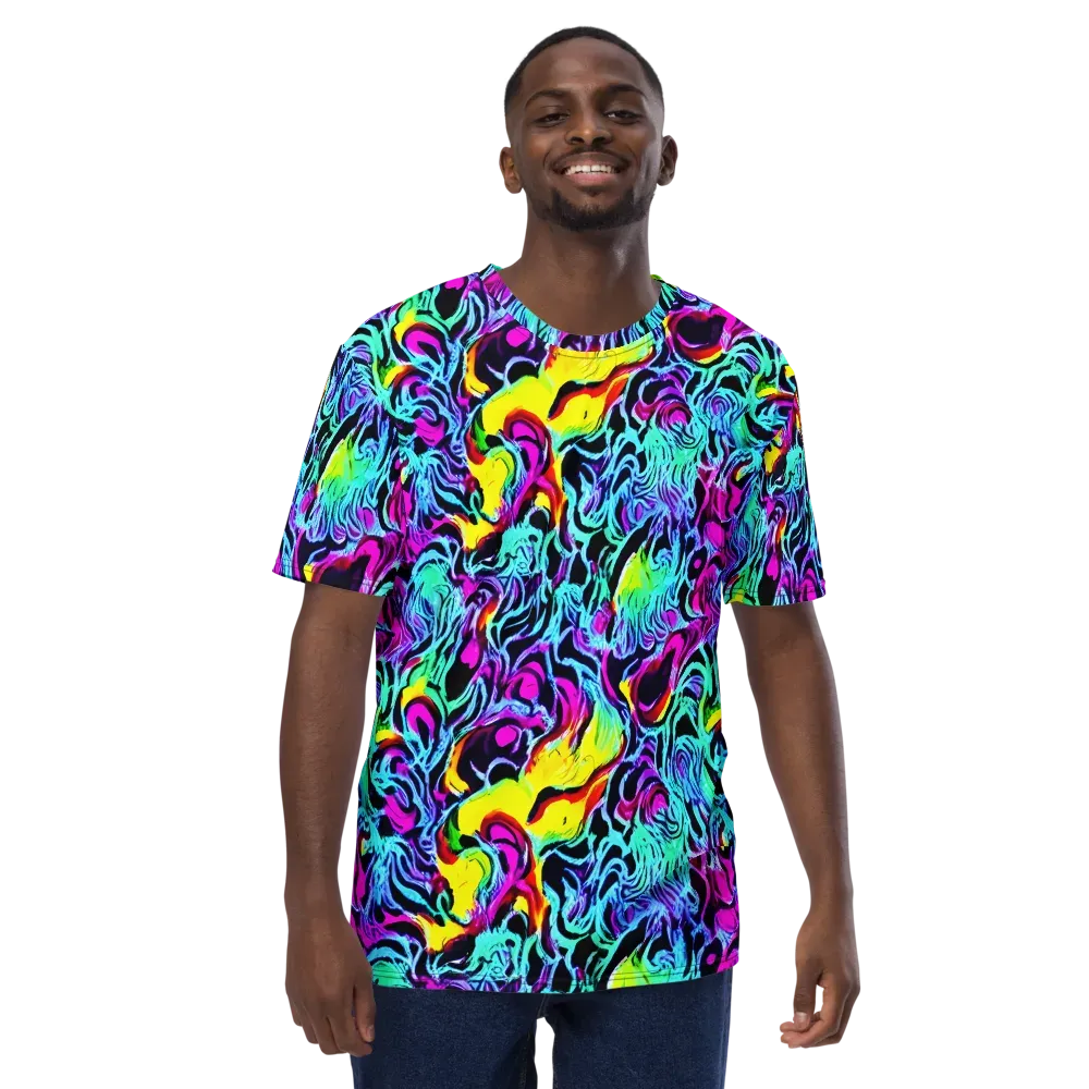 Fluoro Fever on Men's Crew Neck T-Shirt — Front