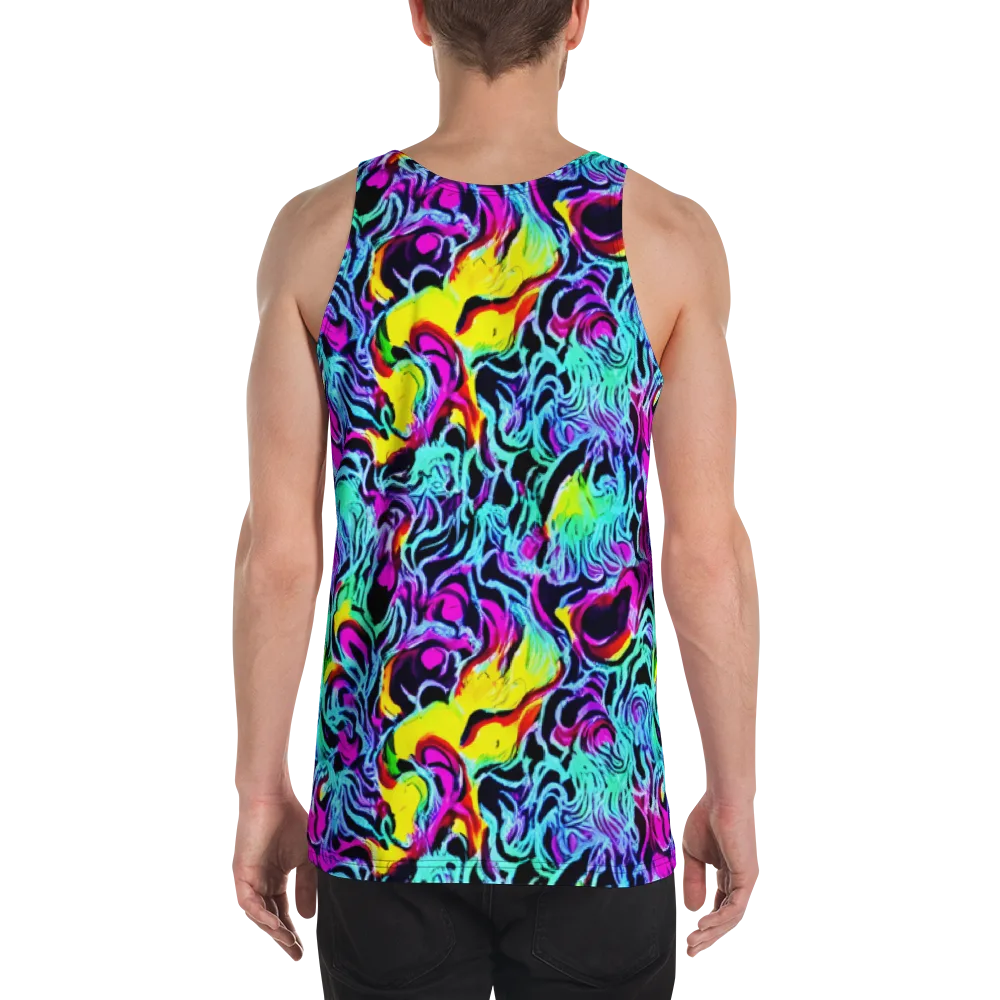 Fluoro Fever on Men's Tank Top — Back