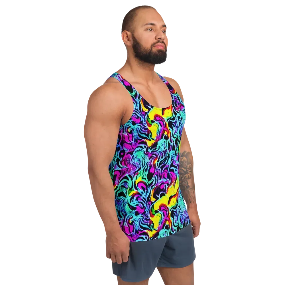 Fluoro Fever on Men's Tank Top — Right Front