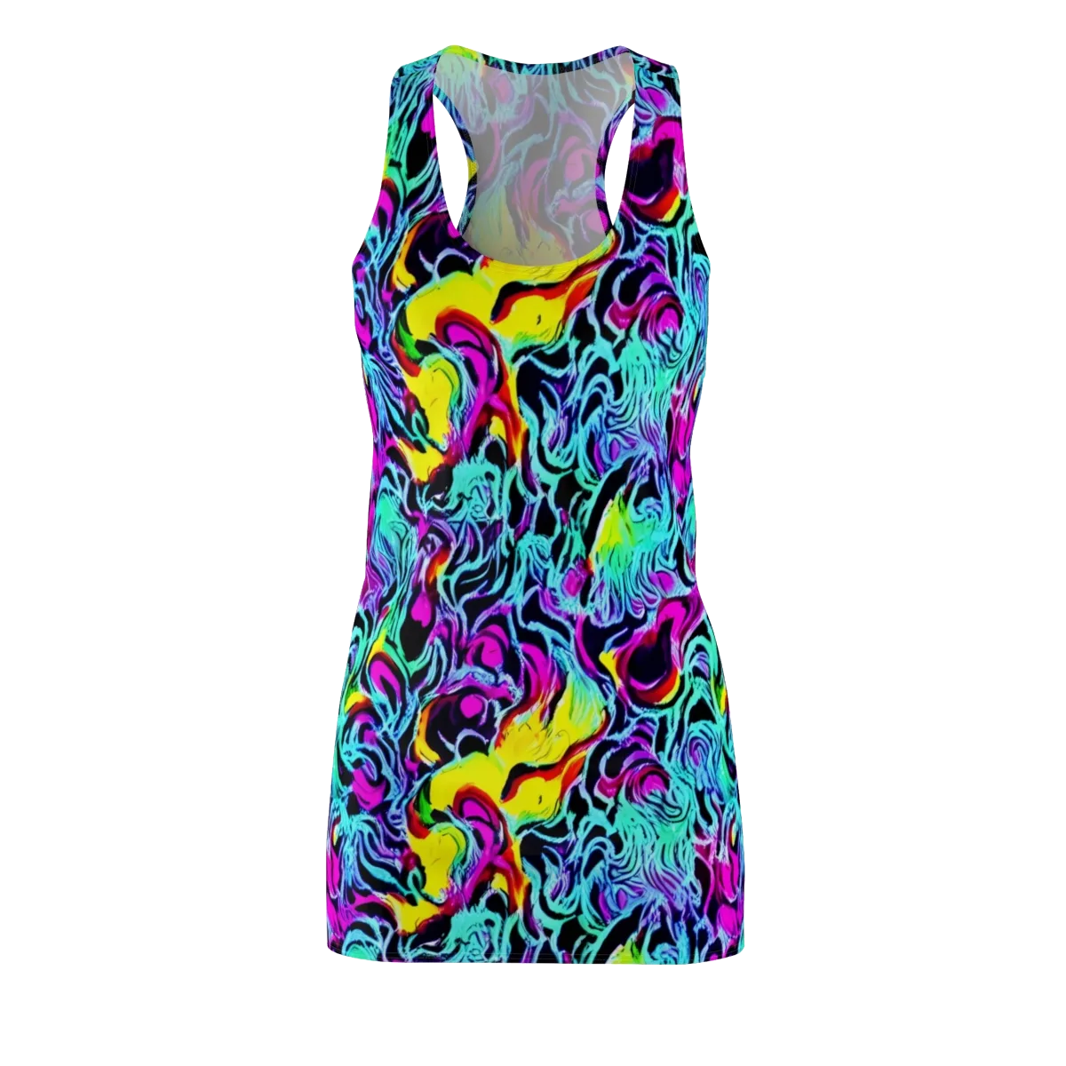 Fluoro Fever on Racerback Dress — Front