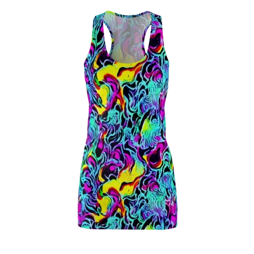 Fluoro Fever on a Racerback Dress
