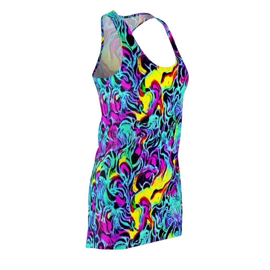 Fluoro Fever on Racerback Dress — Front Side