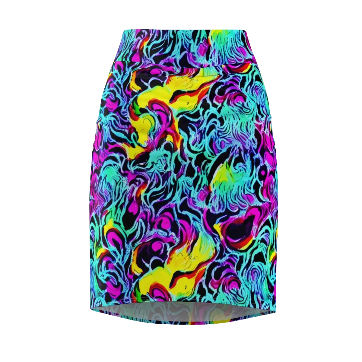 Fluoro Fever on Pencil Skirt — Front
