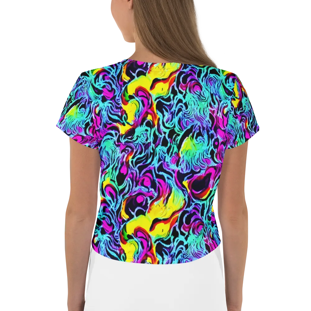 Fluoro Fever on Crop Tee — Back