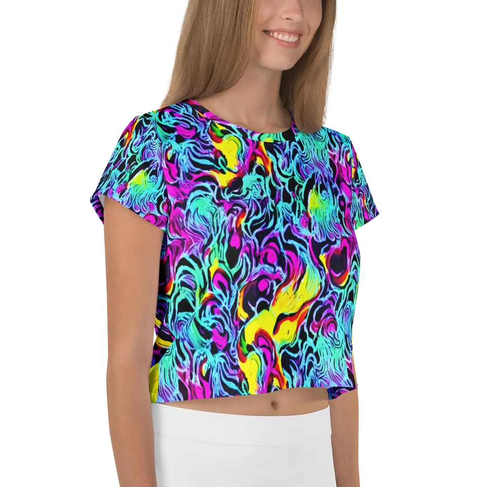 Fluoro Fever on Crop Tee — Right