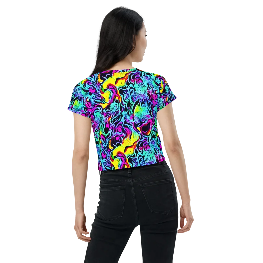 Fluoro Fever on Crop Tee — Back