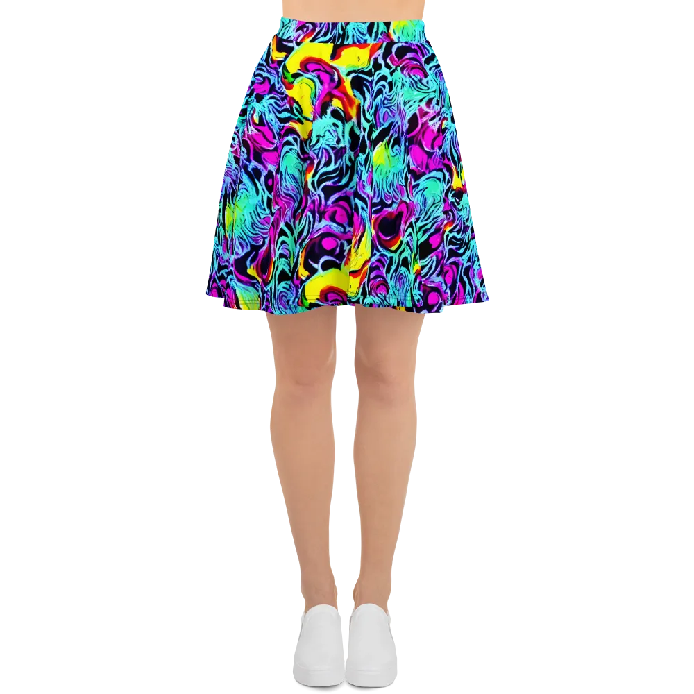 Fluoro Fever on Skater Skirt — Front