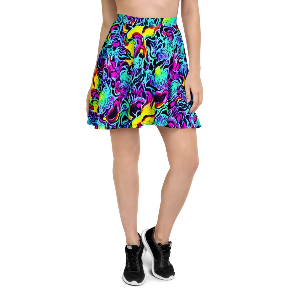 Fluoro Fever on Skater Skirt — Front