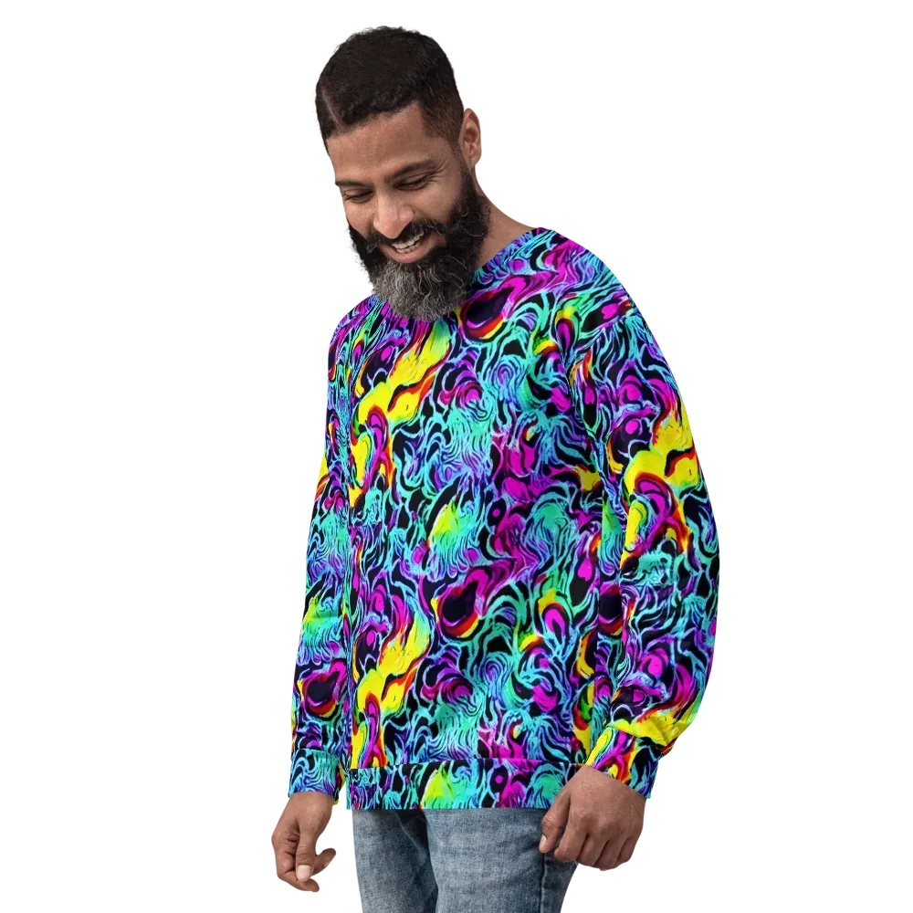Fluoro Fever on Sweatshirt — Left Front