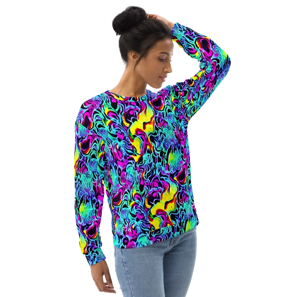 Fluoro Fever on Sweatshirt — Right Front