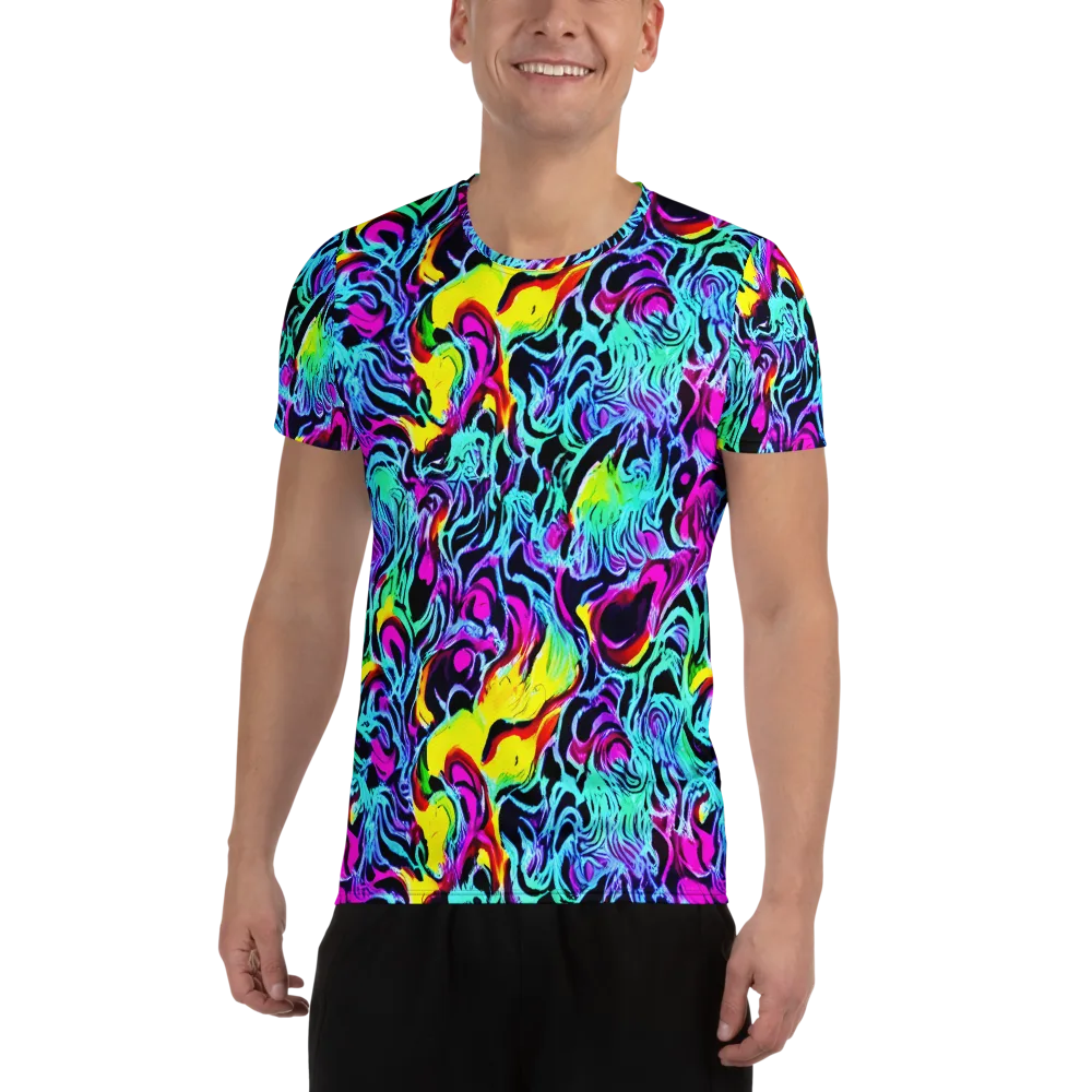 Fluoro Fever on Men's Athletic T-Shirt — Front