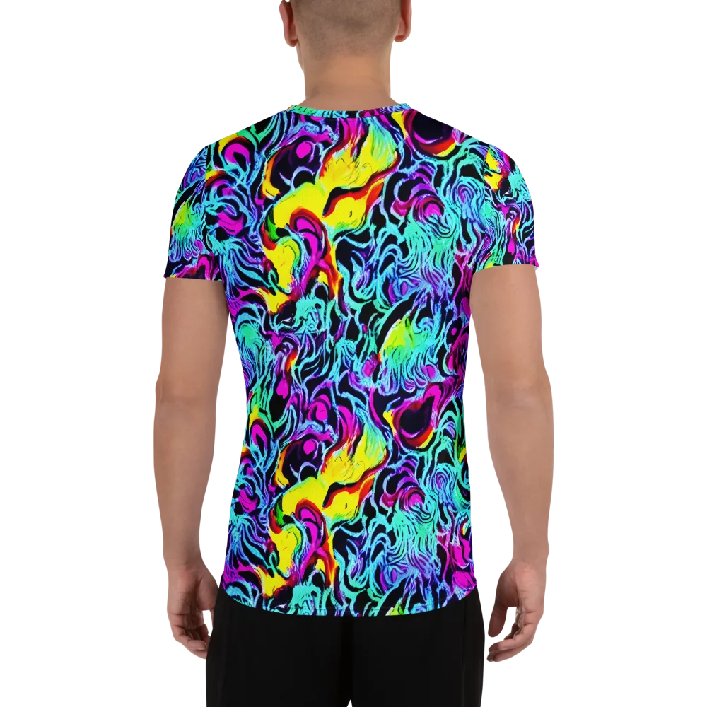Fluoro Fever on Men's Athletic T-Shirt — Back