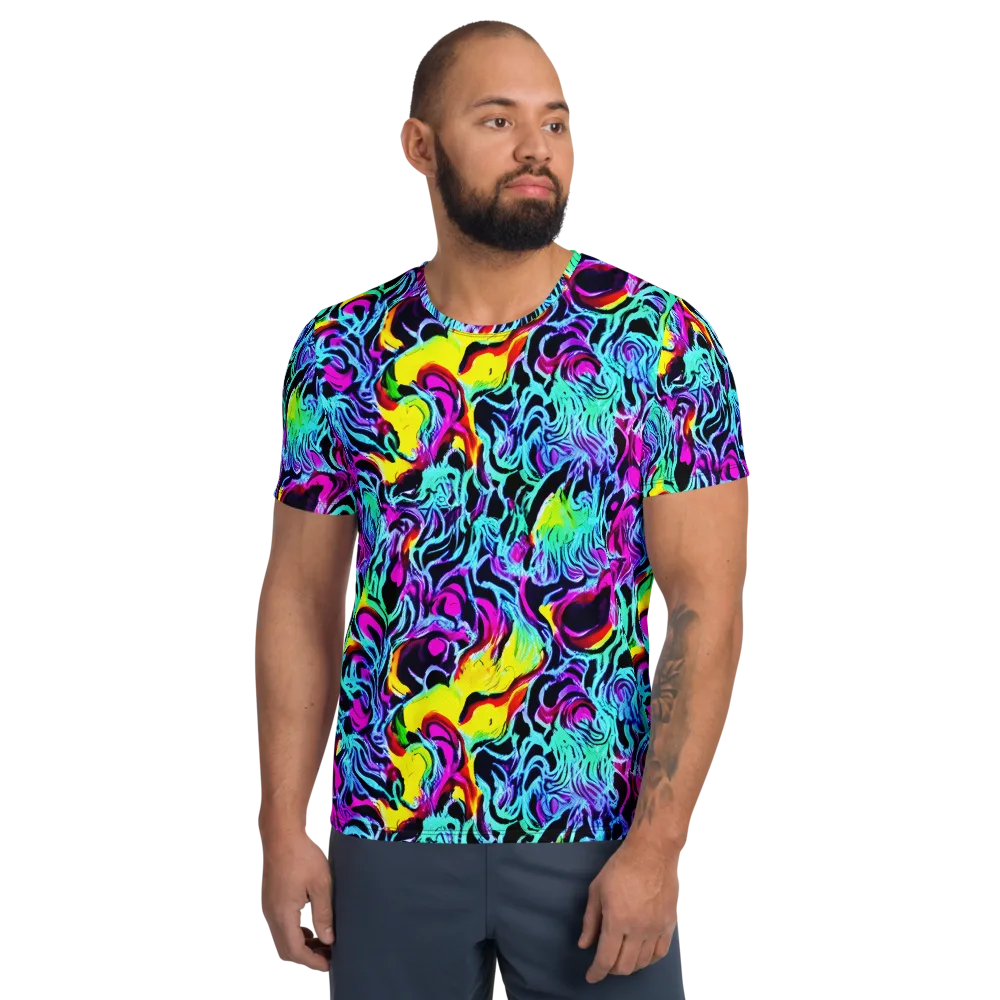 Fluoro Fever on Men's Athletic T-Shirt — Front