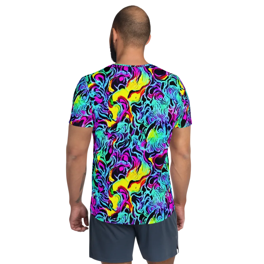 Fluoro Fever on Men's Athletic T-Shirt — Back
