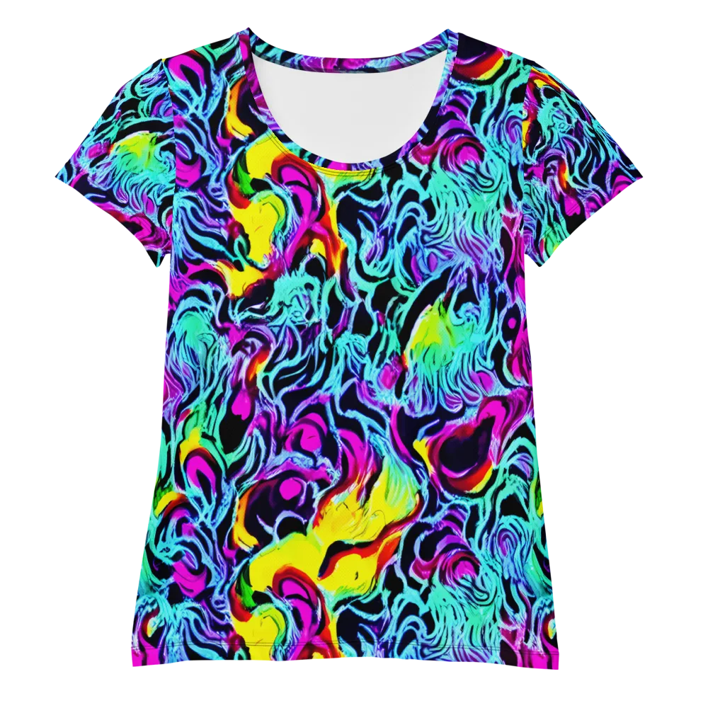 Fluoro Fever on Women's Athletic T-Shirt — Front