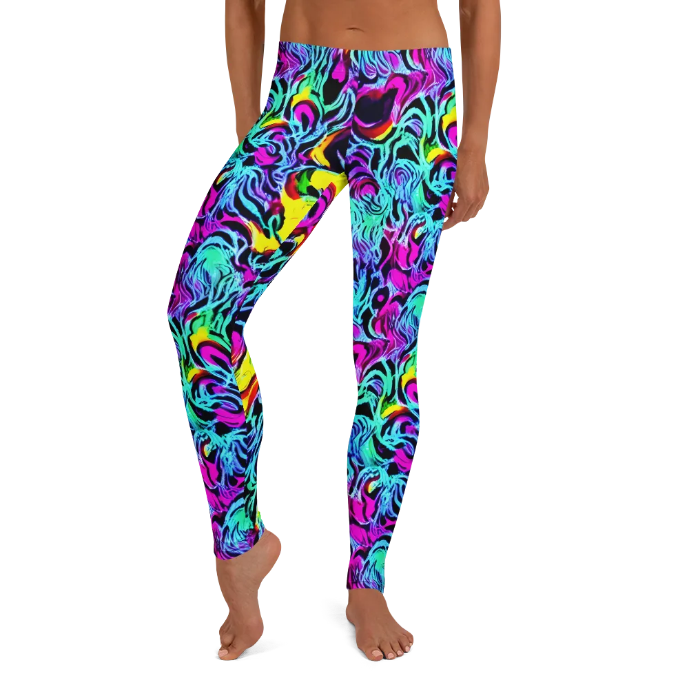 Fluoro Fever on Leggings — Front