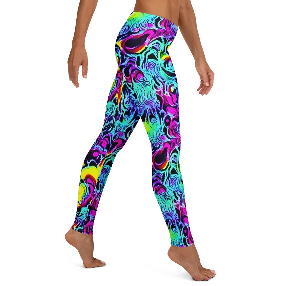 Fluoro Fever on Leggings — Right