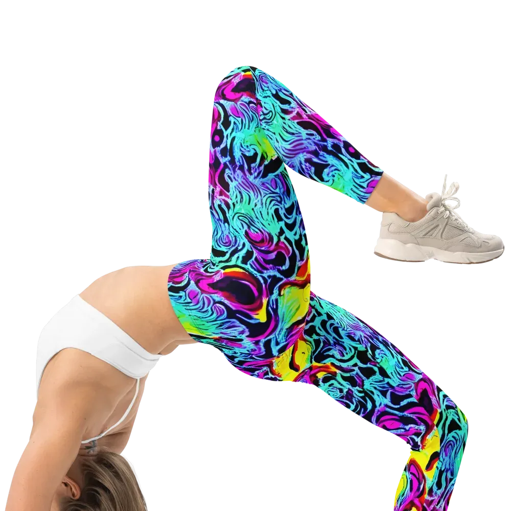 Fluoro Fever on Leggings — Right