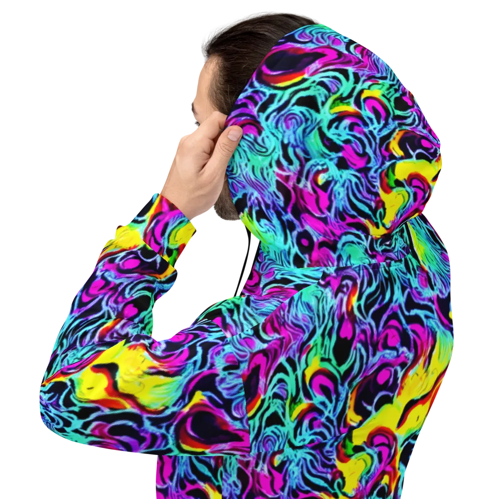 Fluoro Fever on Hoodie — Back