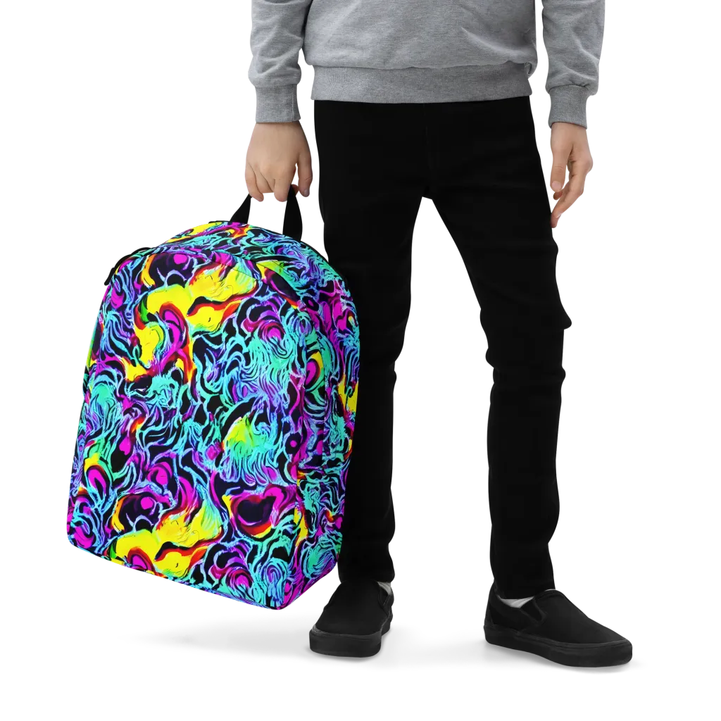 Fluoro Fever on Minimalist Backpack — Zoomed-in